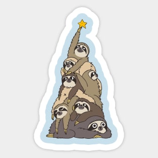 Christmas Tree Sloths Sticker